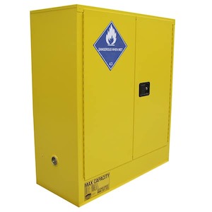Class 4 Dangerous Goods Storage Cabinets: 160L Class 4 DG Cabinet, 2 Doors, 2 Shelves