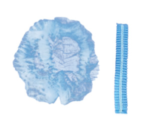 Covid 19 Collections: Disposable PP Crimp Caps 21 – Blue (Pack of 100)
