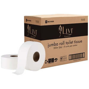 Covid 19 Collections: Livi Essentials Toilet Paper Jumbo 2Ply 300m CARTON OF 8