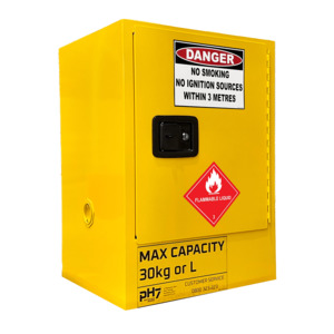 30L Flammable Storage Cabinet, 1 Door, 2 Shelves