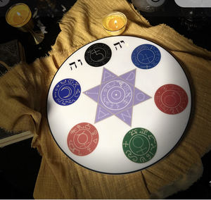 Magician Corner Pgm Greater Key Lesser Keygoetia Hygromanteia Ars Paulina: Lesser Key of Solomon Magick Circle for Rituals Ars Paulina Planet Sigils Diameter 29 cm Thickness 1 cm