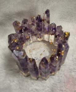 Candles: Amethyst candle holder