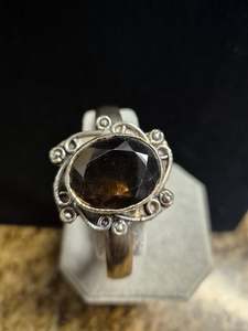 Stirling Silver Smokey Quartz Bracelet