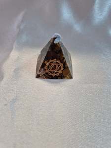 Moonstone: Orgonite Tigers Eye Chakra Pyramid