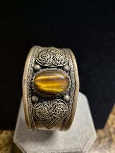 Tigers Eye Stirling Silver Bracelet