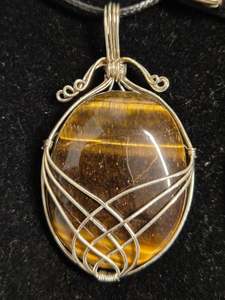 Moonstone: Tigers Eye Pendant