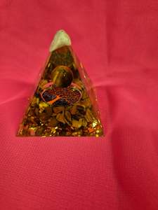 Moonstone: Organite Tigers Eye Pyramid