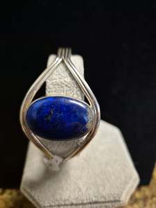 Bracelet: Lapis Lazuli Stirling Silver Bracelet