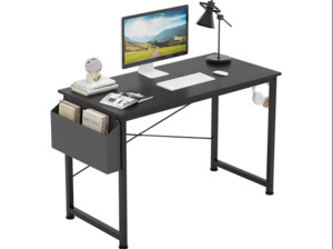 Computer Desk: Modern Computer Desk with Bookshelf 120 x 60 cm