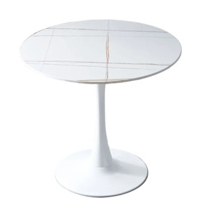 Round Cafe Table Cafe Dining Table White