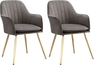 Velvet Lounge Chairs – Modern Design Set Of 2 Pcs Chair