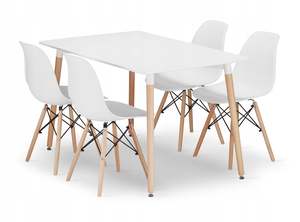 Modern Dining Table Set 1 Table 4 Chairs