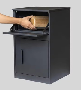 Letter Box: Wall Mounted Parcel Letterbox – Black Finish Secure & Spacious