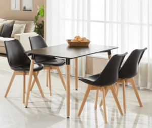 Dining Table: Modern Dining Table with 4 Chairs Versatile and Stylish