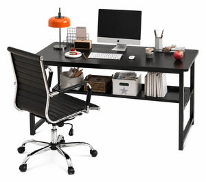 Modern Office Computer Desk and Ergonomic Chair Combo Set