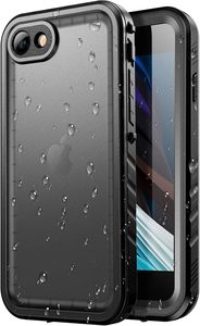 for iPhone SE2/SE3/7/8 Waterproof Case IP68 Drop Proof Black Drop Proof Shockproof Dustproof