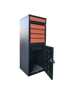 Letter Box: Outdoor Letterbox Free-Standing Metal Parcel Delivery Box 1000x380x365 mm
