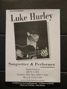 LUKE HURLEY ORIGINAL GIG POSTER