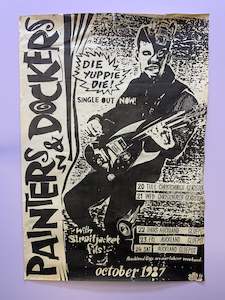 PAINTERS AND DOCKERS/STRAITJACKET FITS ORIGINAL TOUR POSTER 1987