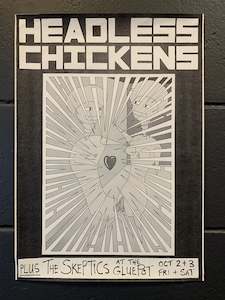 HEADLESS CHICKENS AND THE SKEPTICS ORIGINAL GIG POSTER