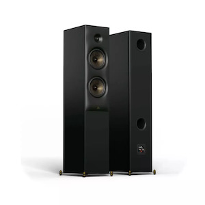 Speakers: REVIVAL AUDIO - SPRINT 4 FLOORSTANDING SPEAKER MATT BLACK PAIR *NEW*