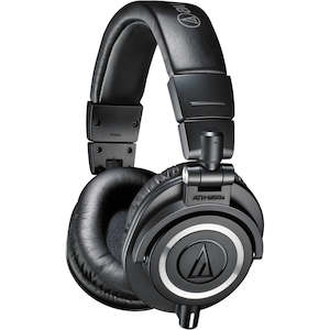 Headphones: AUDIO TECHNICA - ATHM50X PREMIUM STUDIO HEADPHONES BLACK *NEW*