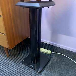 Record Storage Hifi Furniture: NORSTONE STYLUM 2 SPEAKER STANDS BLACK 2ND HAND