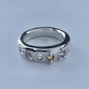 Art 1: BEBE MAE - CAVITY RING PINK & YELLOW SAPPHIRE *NEW*
