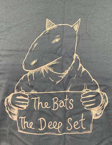 Relics Tees Totes: BATS THE-THE DEEP SET T-SHIRT (LIGHT GREY) L *NEW*