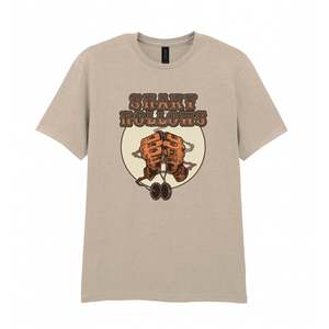 SHAKY HOLLOWS TATTOO HANDS SAND T SHIRT- SIZE S