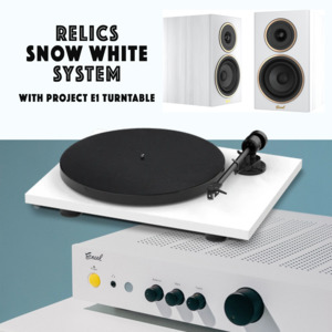 Hifi: RELICS SNOW WHITE SYSTEM - Project E1 Turntable *NEW* save $400
