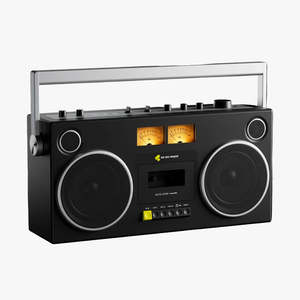 Hifi: WE ARE REWIND BOOM BOX CASSETTE PLAYER & RECORDER CURTIS BLACK *PRE-ORDER*