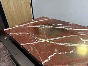RED MARBLE TURNTABLE ISOLATION PLINTH-MASONRY HAND MADE *NEW*