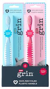 Oral Care: Grin Kids 100% Recycled Toothbrush Mixed Soft Pink & Blue