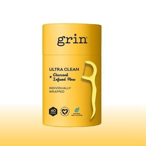 Grin Charcoal Infused Dental Floss Picks 40pk