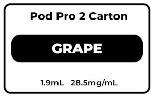 Vape Pod: Pod Pro 2 CARTON Grape 28.5mg/mL