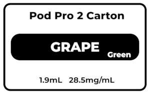 Pod Pro 2 CARTON Grape(Green) 28.5mg/mL