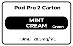 Relx Infinity2 Pods Carton: Pod Pro 2 CARTON Mint Cream(Green) 28.5mg/mL