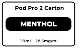 Relx Infinity2 Pods Carton: Pod Pro 2 CARTON Menthol 28.5mg/mL