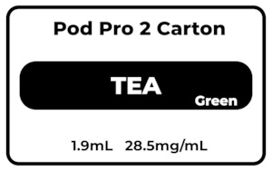 Relx Infinity2 Pods Carton: Pod Pro 2 CARTON TEA (Green) 28.5mg/mL