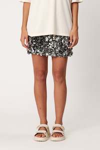 Mini Skirt: DELILAH MINI SKIRT - SMOKE