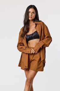 Early Access: LEIGHTON SHIRT - TOBACCO