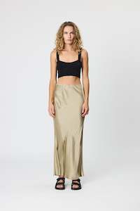 Silk: CHARLIE MAXI SKIRT - OAT