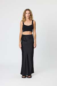 Silk: CHARLIE MAXI SKIRT - BLACK