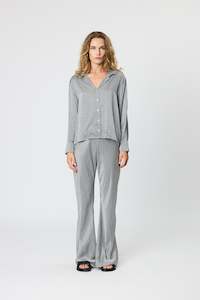 JUNE SILK PANT - BLACK HOUNDSTOOTH