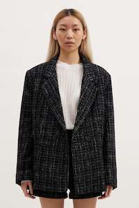 Blazer: LENNON BLAZER - BLACK BOUCLE