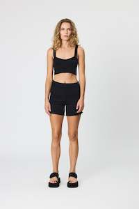 Lucky Last: MAIA KNIT SHORTS - BLACK