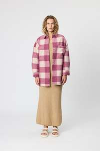 Lucky Last: GRETA JACKET - PLUM CHECK