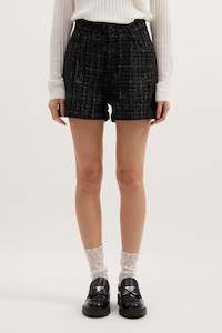 Off Price: KYLA SHORTS - BLACK BOUCLE