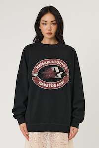 Fleece 1: STARLET CREW - WASHED BLACK